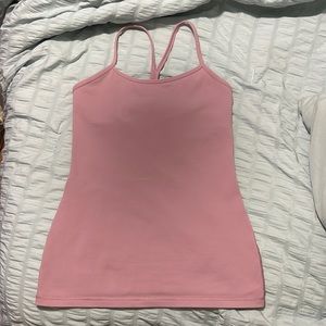 lulu lemon power y tank blush color